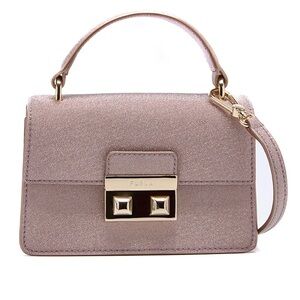 NWT FURLA Bella Mini Top Handle Crossbody Bag in Moonstone